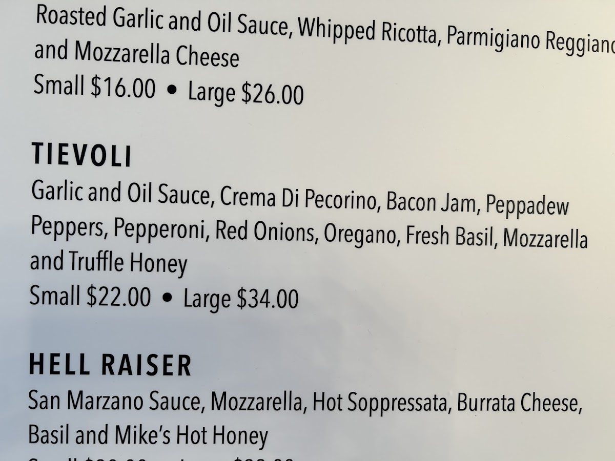 Menu Tievoli Pizza Bar-5