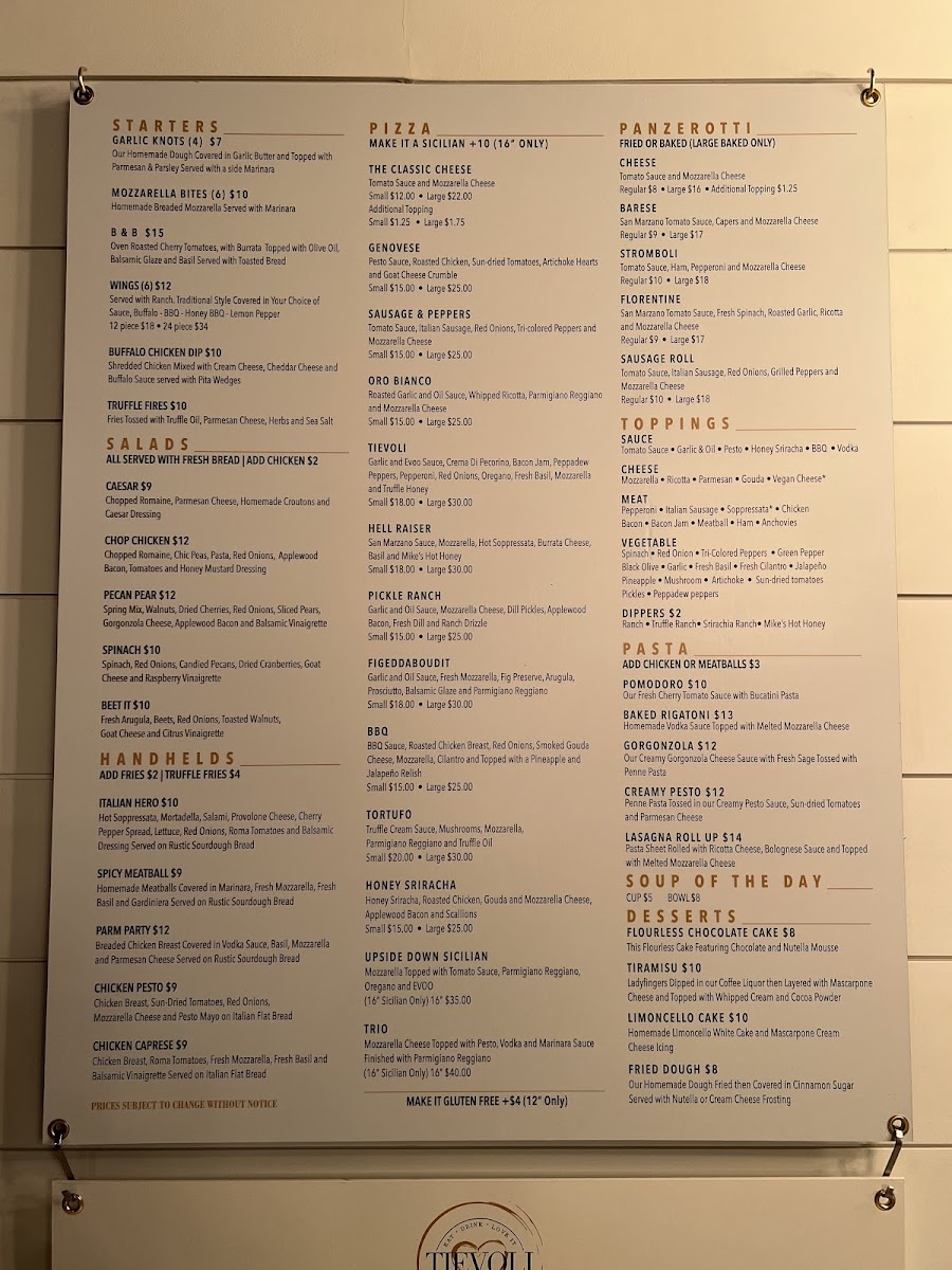 Menu Tievoli Pizza Bar-6